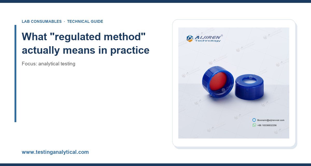 <What “regulated method” actually means in practice
