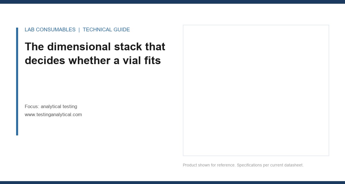 The dimensional stack that decides whether a vial fits