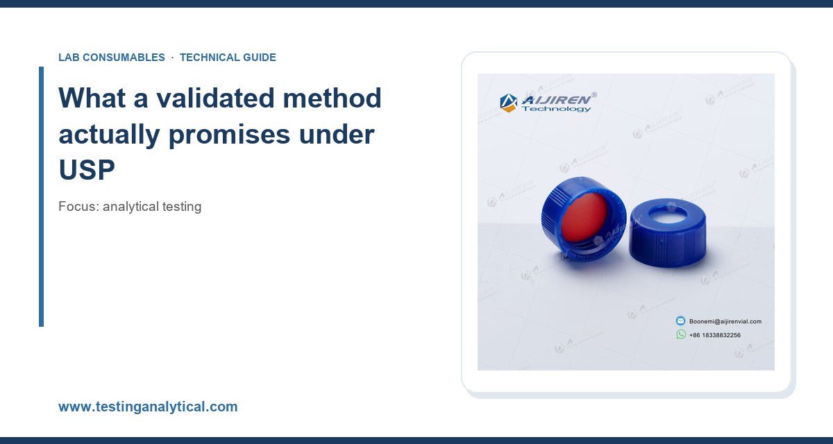 <What a validated method actually promises under USP