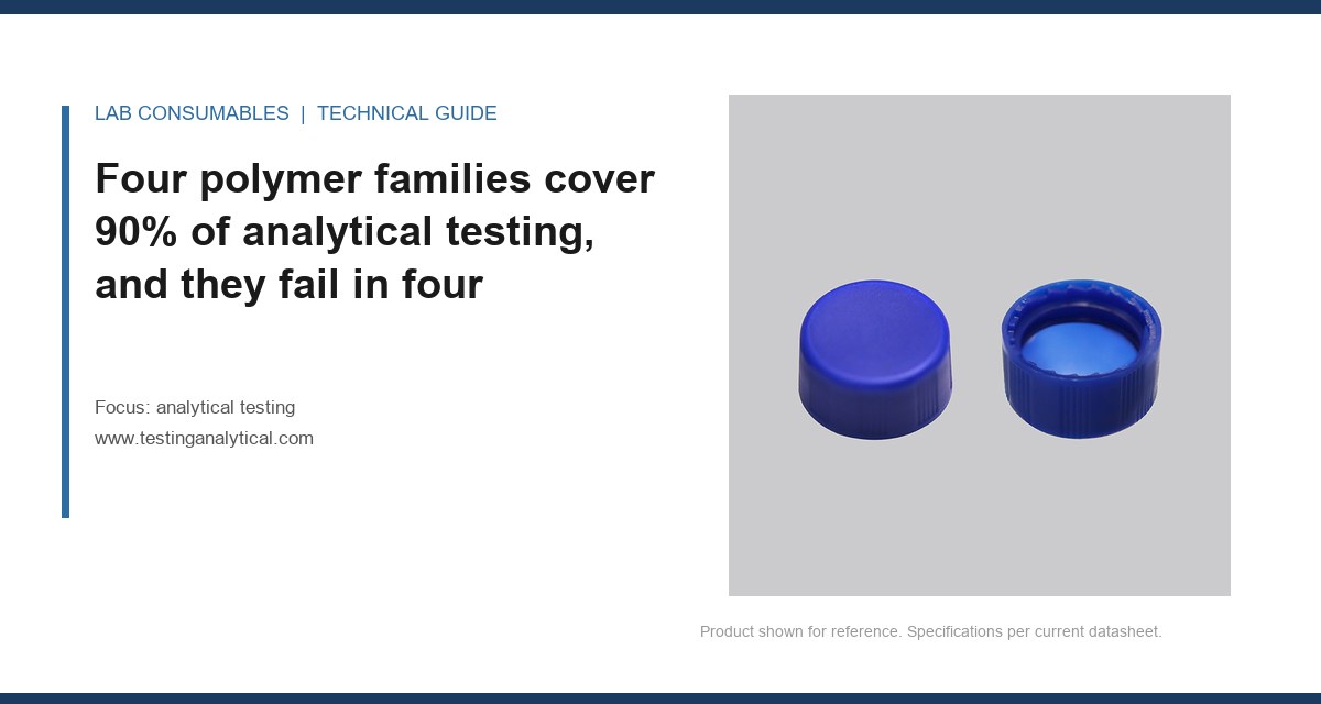 Four polymer families cover 90% of analytical testing, and they fail in four