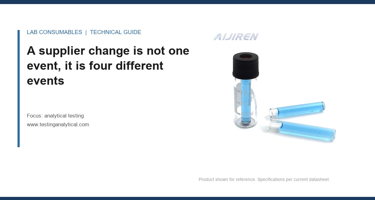<A supplier change is not one event, it is four different events