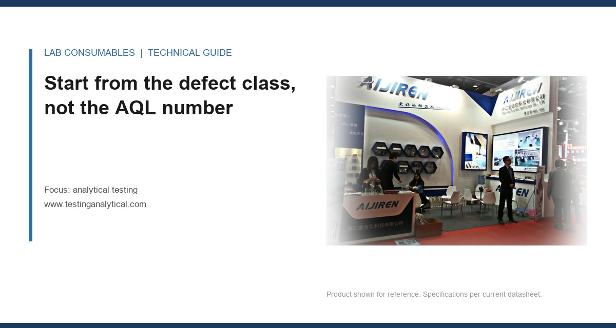<Start from the defect class, not the AQL number